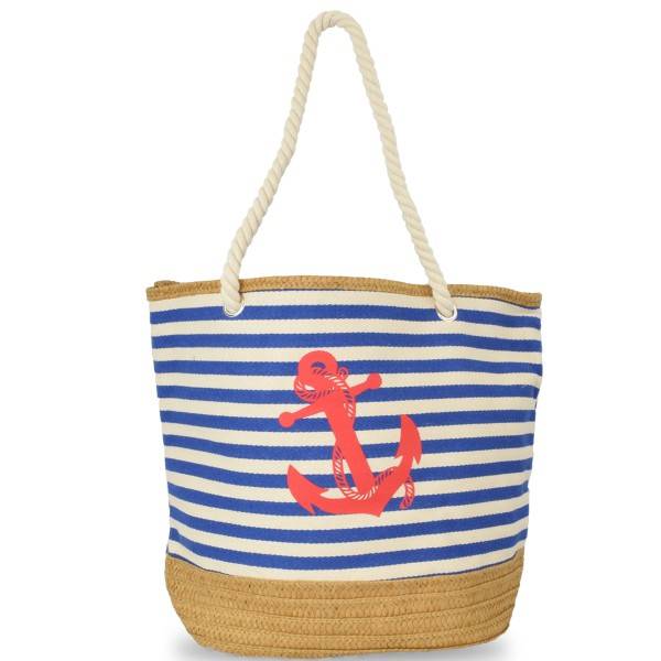 Sonia Originelli Strandtasche Beachbag Shopper Anker Maritim Streifen Letzte 2 Tage