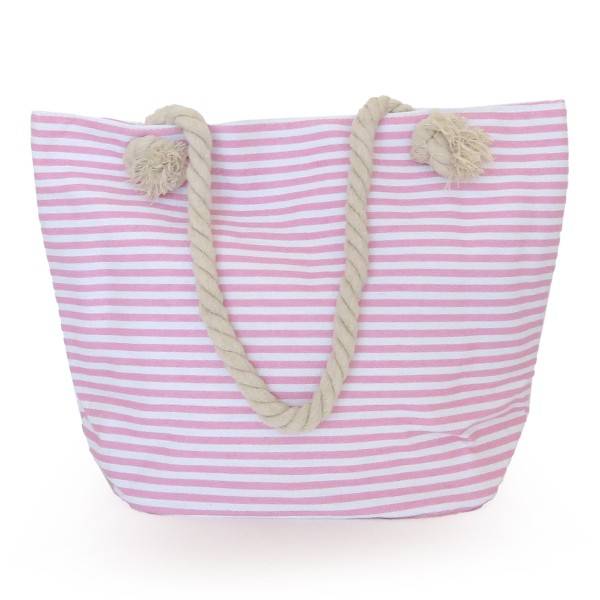 Sonia Originelli Strandtasche maritim gestreift Sternprint Seilkordel Reißverschluss Shopper Sonderangebot der Fabrik