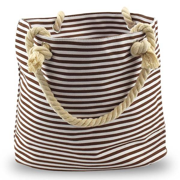 Sonia Originelli Strandtasche maritim gestreift Sternprint Seilkordeln Shopper Vierteljährliche Förderung