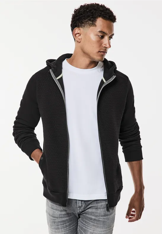 Street One Sweatjacke mit Materialmix Neuheiten