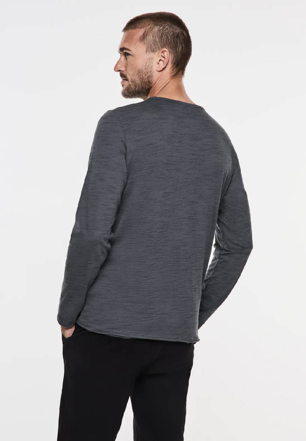 Street One Melange V-Neck Longsleeve Sonderangebot der Fabrik