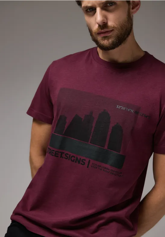 Street One T-Shirt mit Skyline-Print 50% Rabatt mit kostenlosem Versand