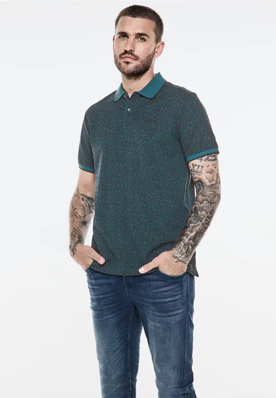 Street One Piquée Poloshirt mit Print Großer Ausverkauf