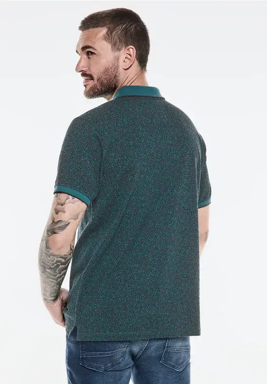 Street One Piquée Poloshirt mit Print Großer Ausverkauf