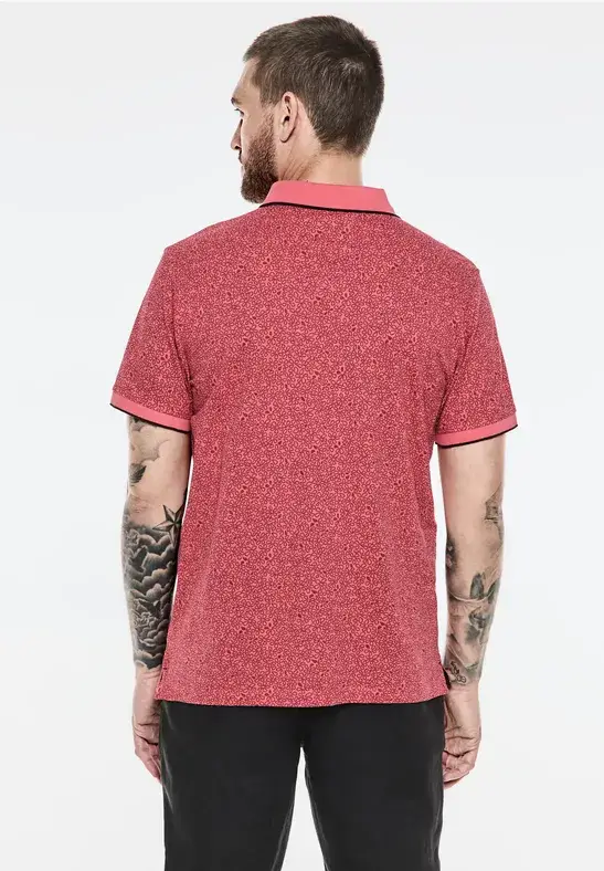 Street One Piquée Poloshirt mit Print Heißer Verkauf