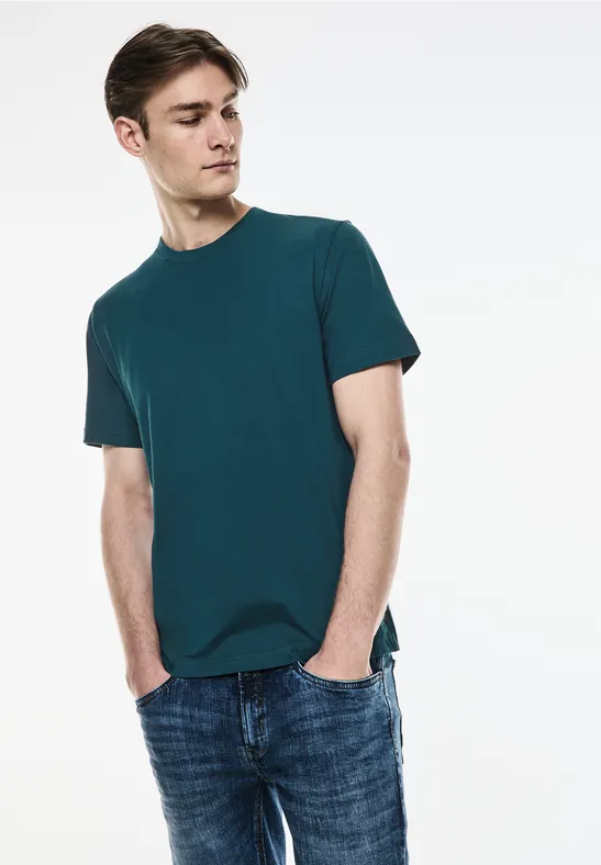 Street One Basic T-Shirt in Unifarbe Räumungsverkauf