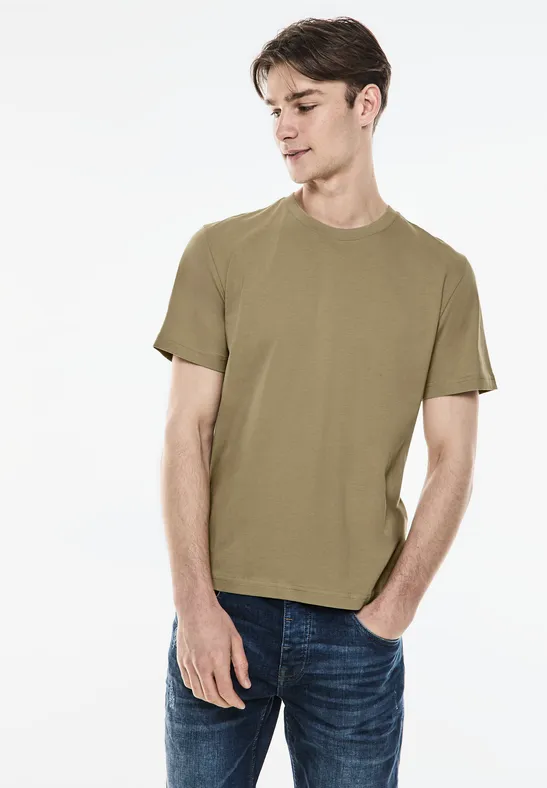 Street One Basic T-Shirt in Unifarbe Sonderangebote