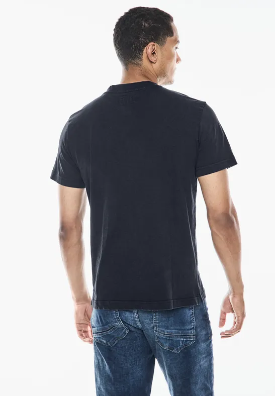 Street One Garment dye Henley Shirt VIP-Rabatte