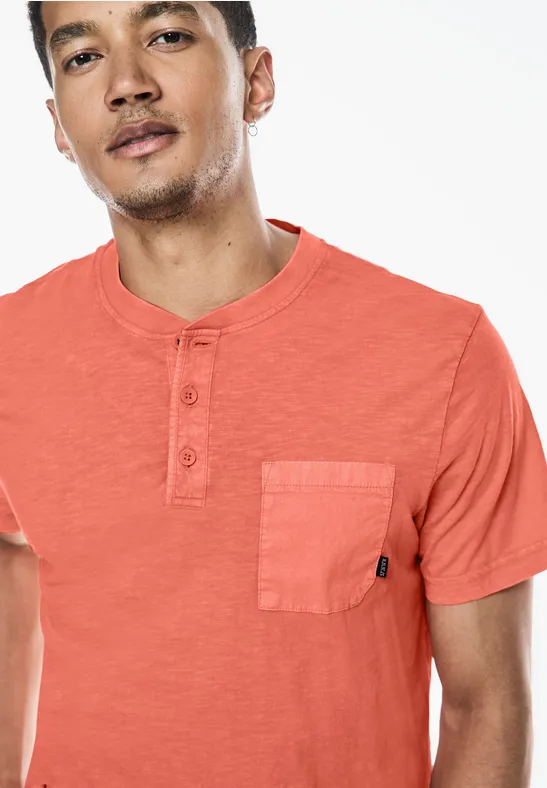 Street One Garment dye Henley Shirt Begrenzte Freigabe