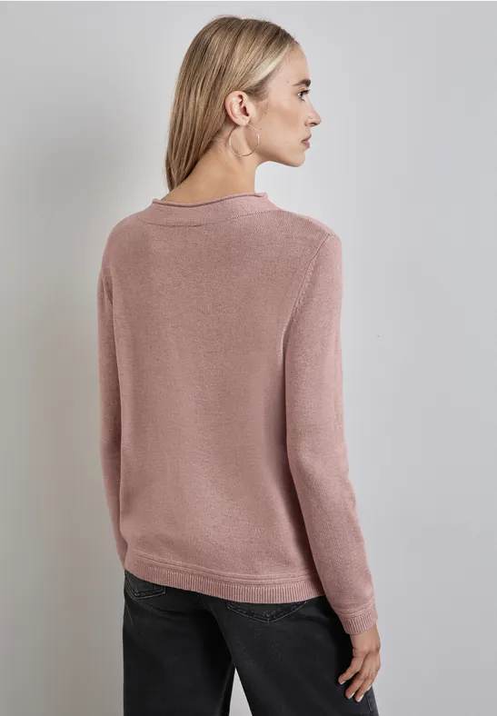 Street One Pullover mit gerolltem Saum Sonderangebot der Fabrik