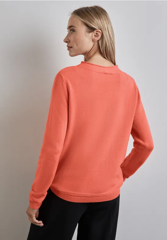 Street One Pullover mit gerolltem Saum zollfrei