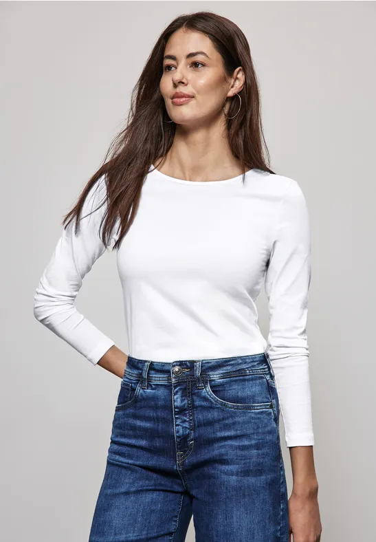 Street One Basic Langarmshirt Schlussverkauf