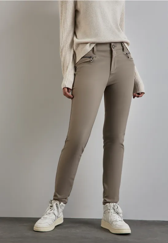 Street One Hose mit Zipper Details - Style YORK Fabrik Onlineshop