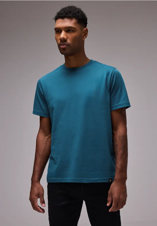 Street One Basic T-Shirt in Unifarbe Räumungsverkauf