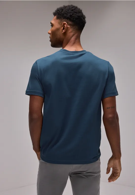 Street One Basic T-Shirt in Unifarbe Letzter Tag