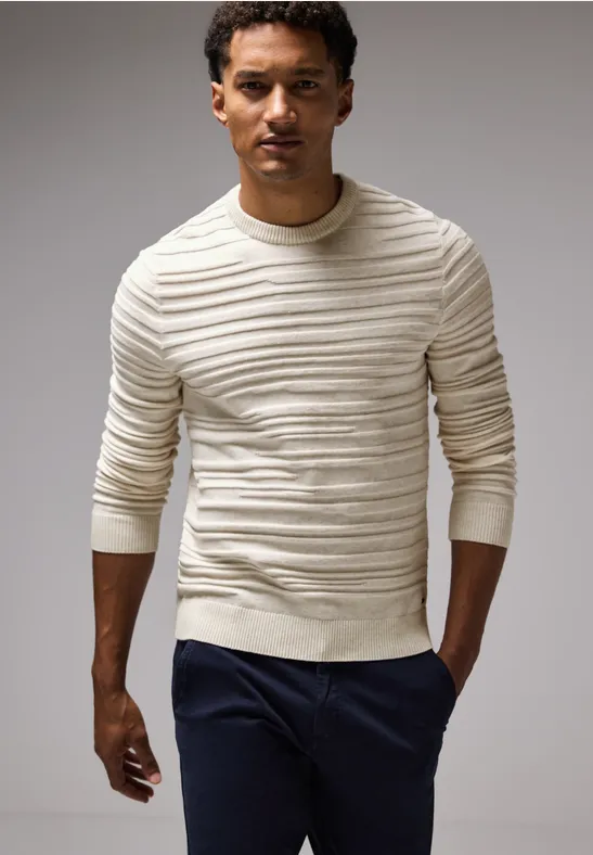 Street One Pullover mit Strukturstreifen Sonderangebot der Fabrik