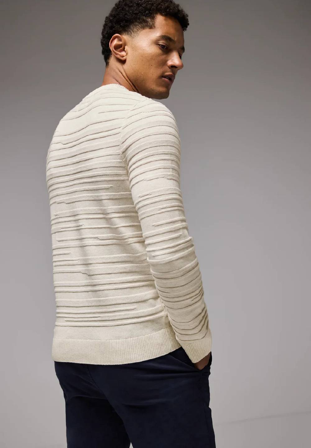 Street One Pullover mit Strukturstreifen Sonderangebot der Fabrik