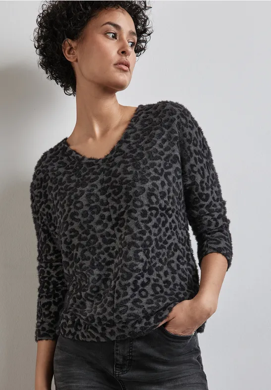 Street One Shirt mit Leo-Muster Kostenloser Versand international