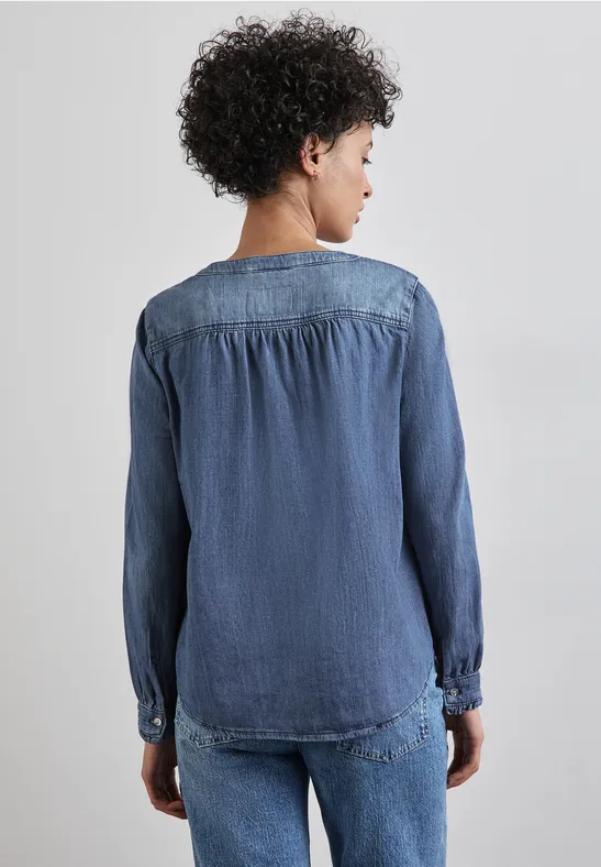 Street One Jeans-Bluse mit Rüschen Versandkostenfrei