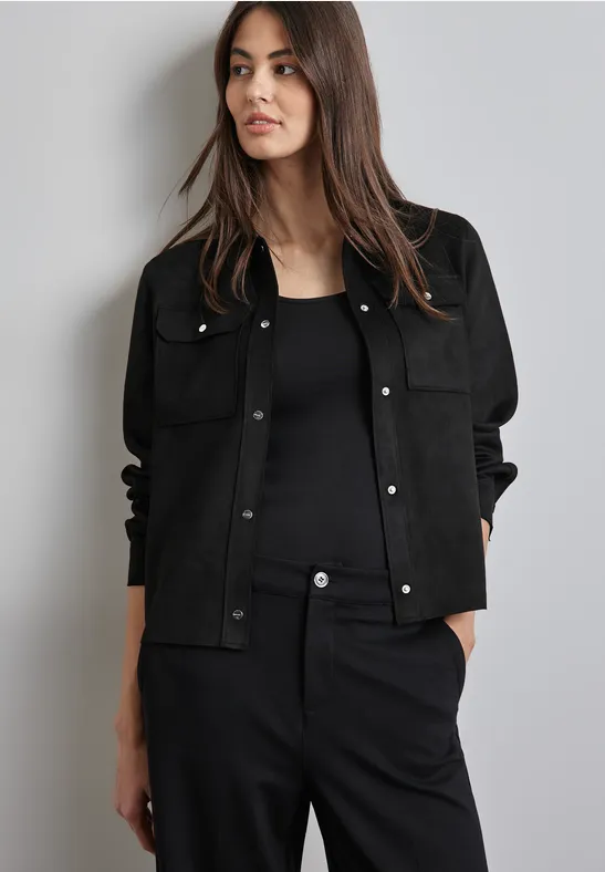 Street One Overshirt im Velours-Look Großer Ausverkauf