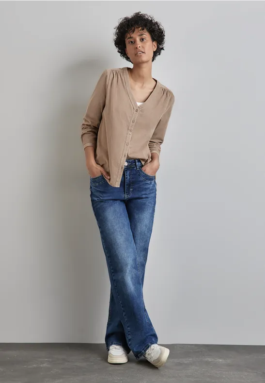 Street One Cord-Bluse mit Knopfleiste Weihnachtsangebot