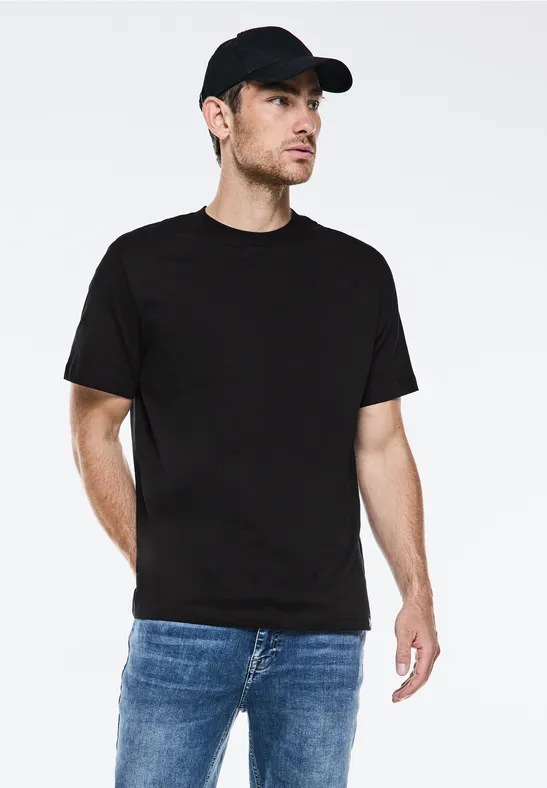 Street One Basic T-Shirt in Unifarbe Valentinstagsangebot