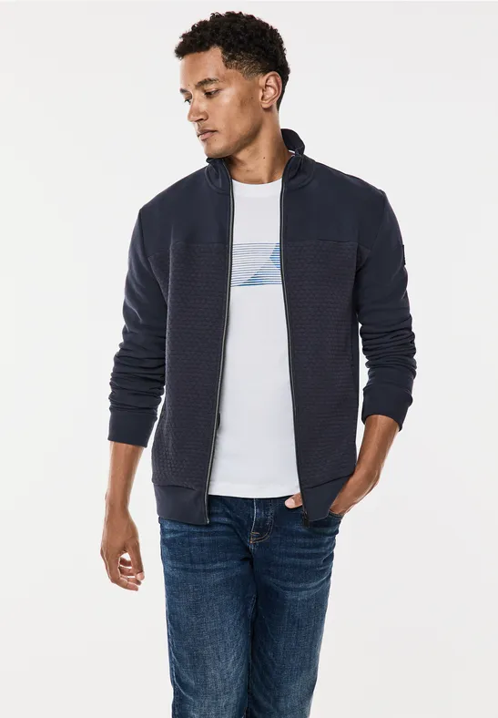Street One Sweatjacke mit Materialmix Tiefpreis