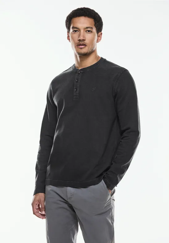 Street One Washed Henleyshirt JETZT KAUFEN
