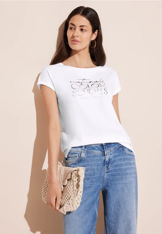 Street One T-Shirt mit Wording Rabatte dieses Monats