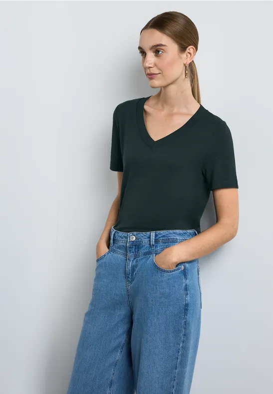 Street One T-Shirt mit V-Ausschnitt Versandkostenfrei