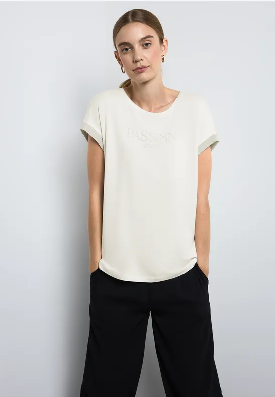 Street One T-Shirt mit Wording Flash Sale