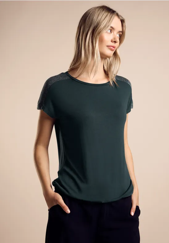 Street One T-Shirt mit Glanz-Detail Black Friday