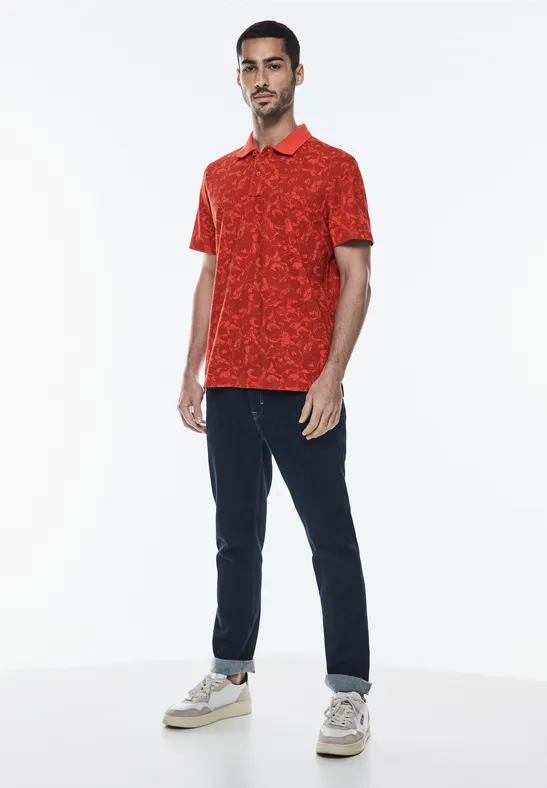 Street One Piquée Print Poloshirt Fabrikladen