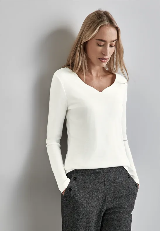 Street One Shirt mit Herzausschnitt Osterangebot