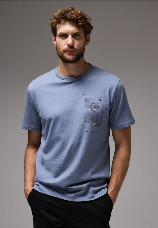 Street One T-Shirt mit Chestprint Letzter Tag