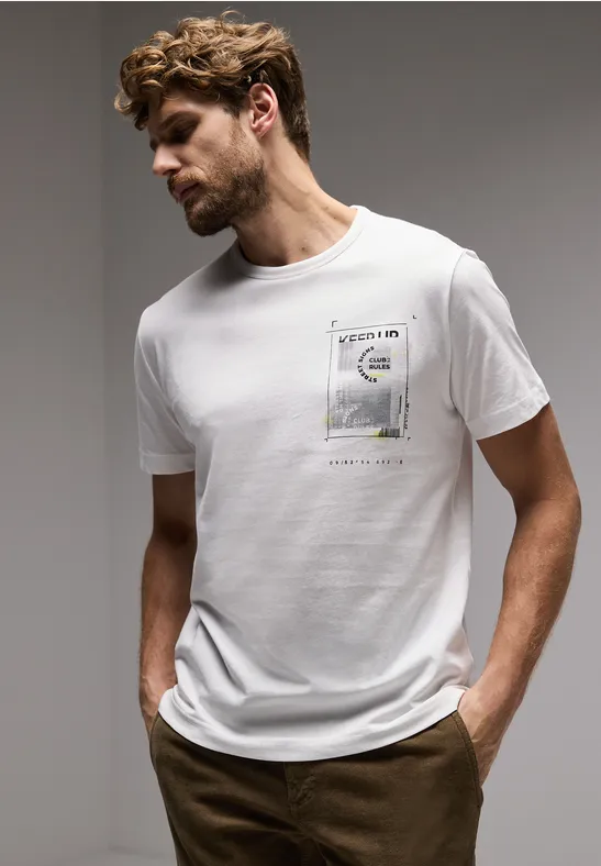 Street One T-Shirt mit Chestprint Zeitbegrenzte Promotion