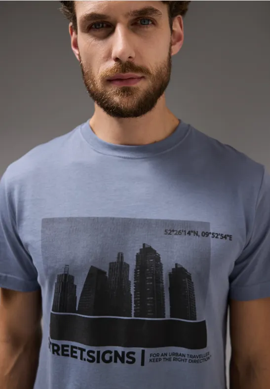 Street One T-Shirt mit Skyline-Print Bis zu 50% Rabatt
