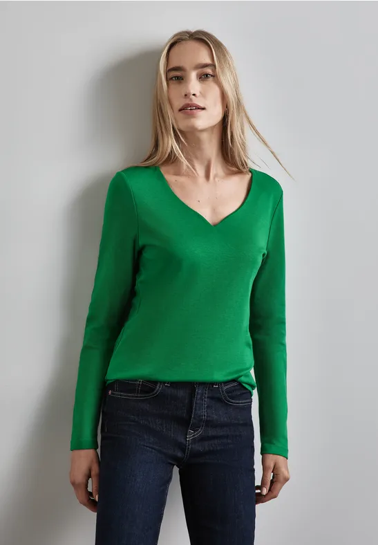 Street One Shirt mit Herzausschnitt Verkauf