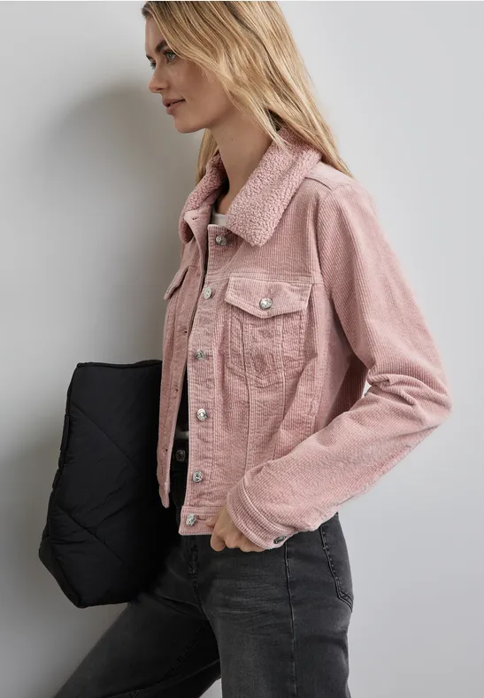 Street One Cord-Jacke mit Teddy-Kragen Schlussverkauf