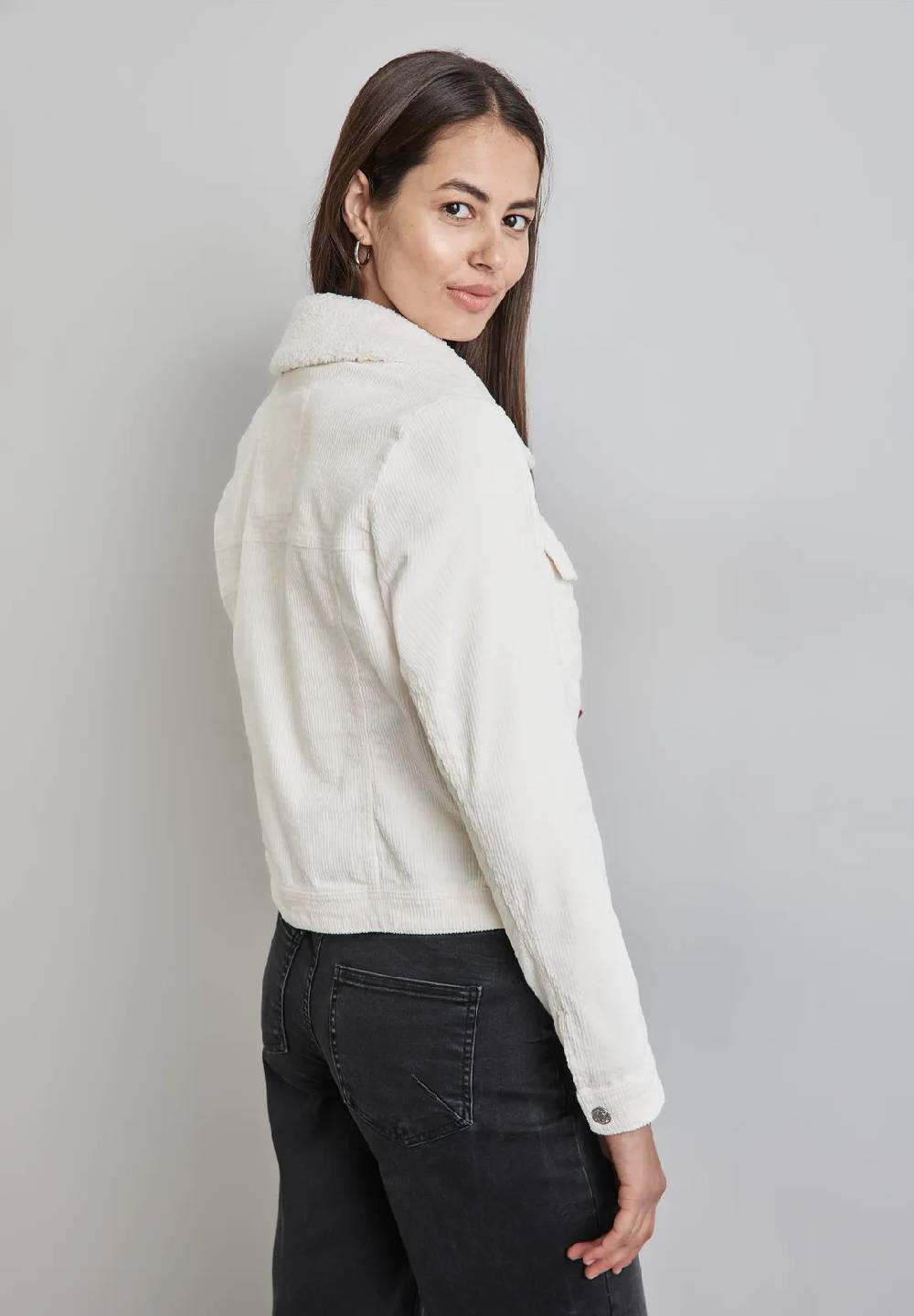 Street One Cord-Jacke mit Teddy-Kragen Günstiger Verkauf