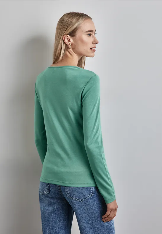 Street One Shirt mit Herzausschnitt Fabrikverkauf