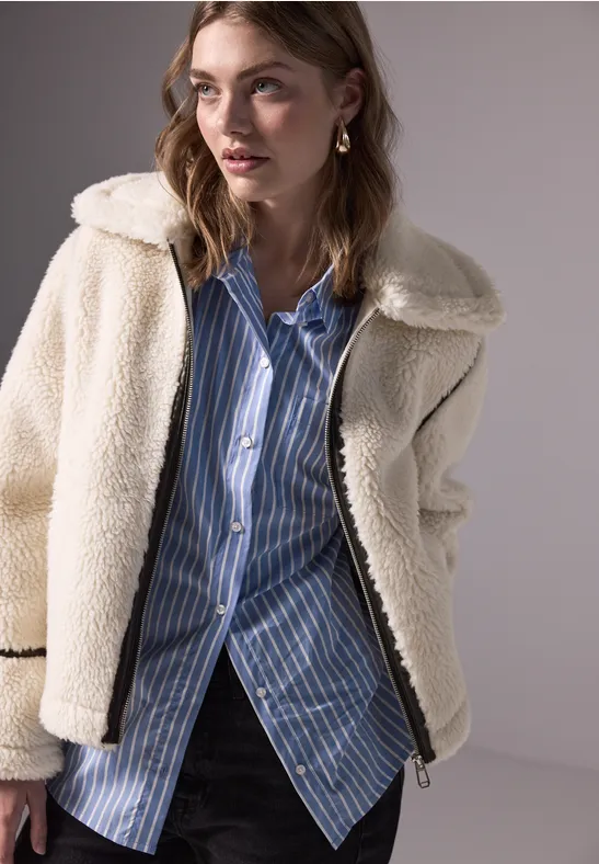 Street One Teddy Jacke mit Details Sonderangebot