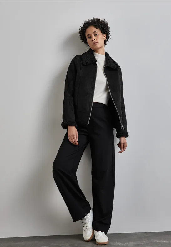 Street One Kurze Jacke mit Teddy-Fell Heißer Verkauf