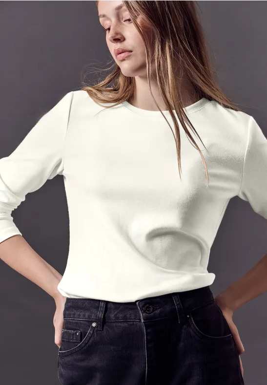 Street One Basic Langarmshirt Tiefpreis