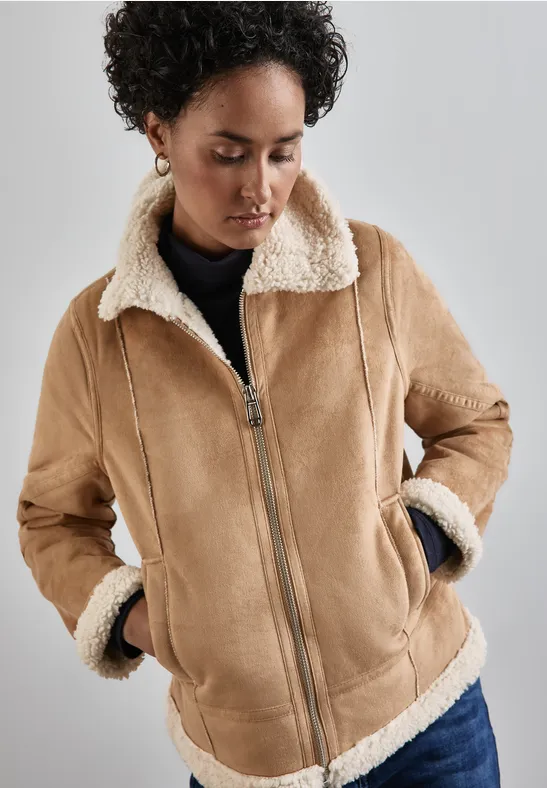 Street One Kurze Jacke mit Teddy-Fell Letzte 3 Tage