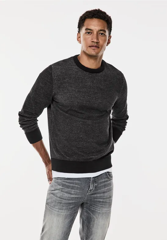 Street One Pullover in Two Tone Optik Riesige Rabatte