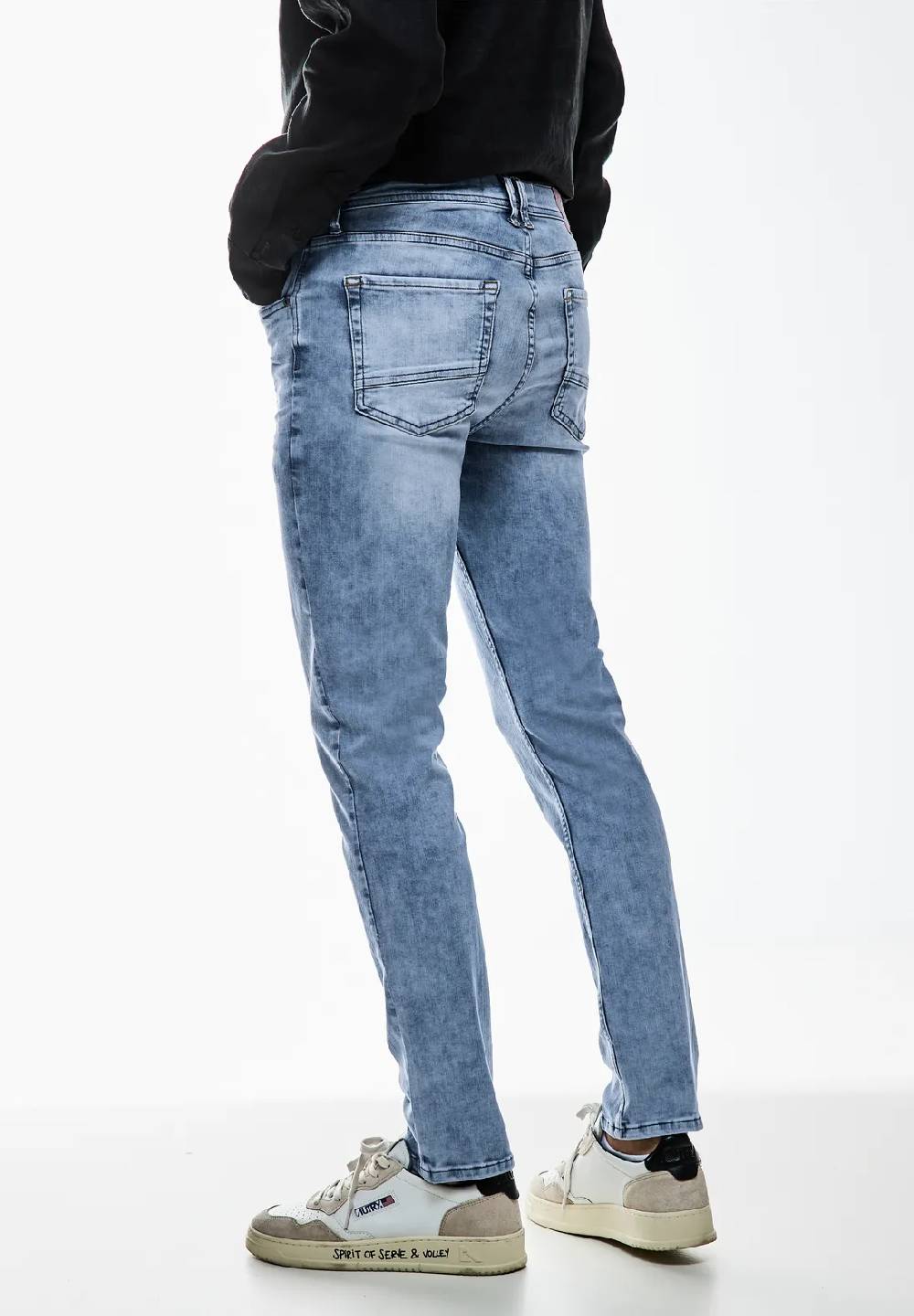 Street One Slim Fit bleached Jeans - Style RACER Clearance-Verkauf