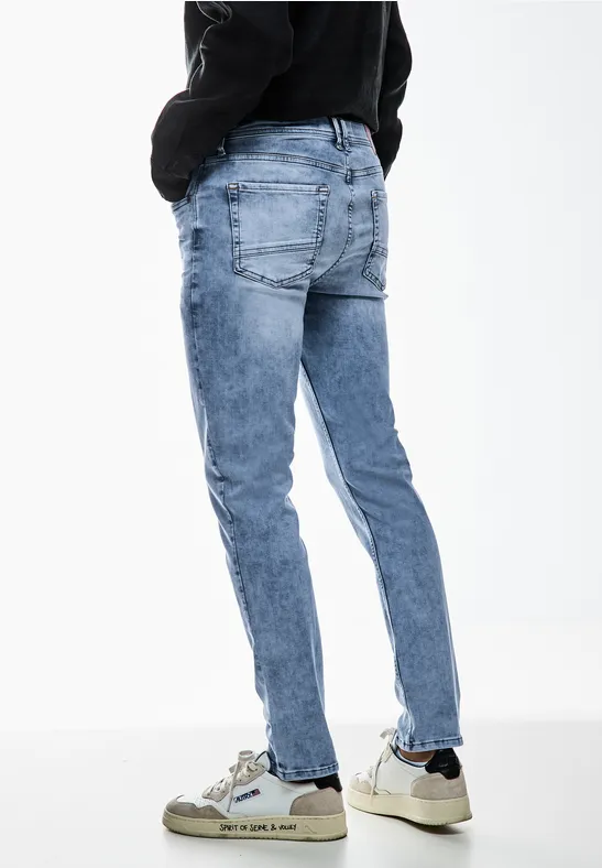 Street One Slim Fit bleached Jeans - Style RACER Clearance-Verkauf