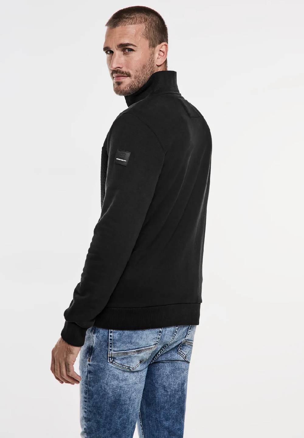 Street One Sweatjacke mit Materialmix Günstiger Verkauf
