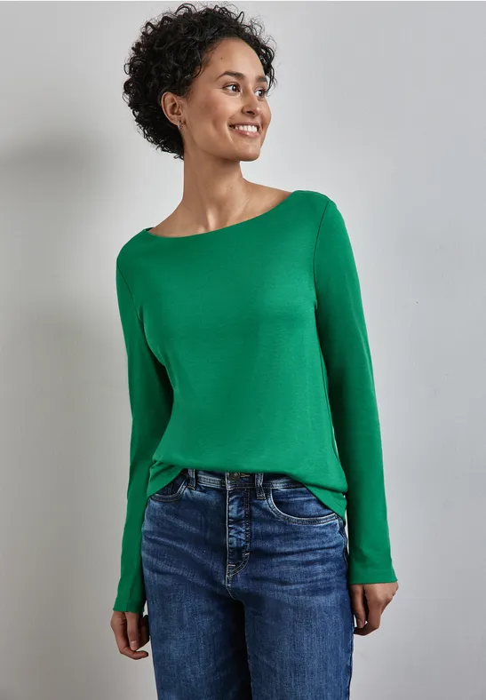Street One Shirt mit U-Boot-Ausschnitt Kostenloser Versand
